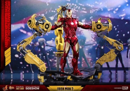 Iron Man Mark IV with Suit-Up Gantry Diecast Sixth Scale Figure Set - Thumbnail