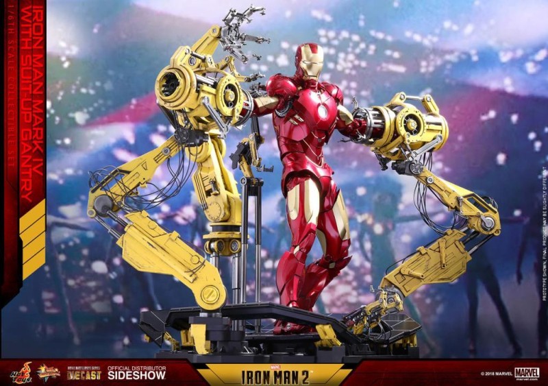 Iron Man Mark IV with Suit-Up Gantry Diecast Sixth Scale Figure Set