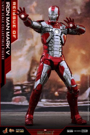 Hot Toys Iron Man Mark V Diecast Sixth Scale Figure Iron Man 2 MMS400 D18 907514 - Thumbnail
