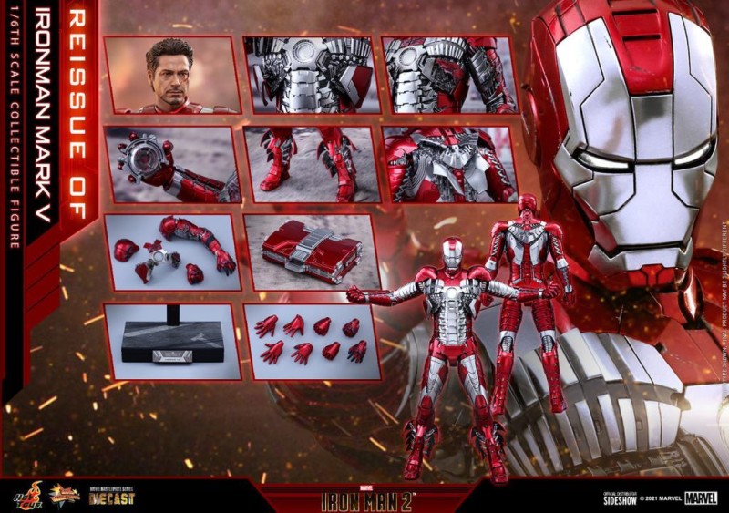 Hot Toys Iron Man Mark V Diecast Sixth Scale Figure Iron Man 2 MMS400 D18 907514