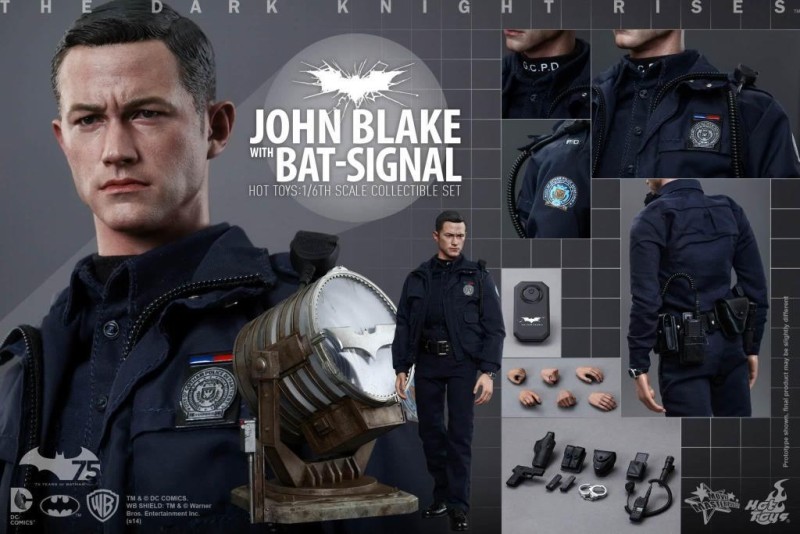 Hot Toys John Blake With Bat Signal Sixth Scale Figure Set