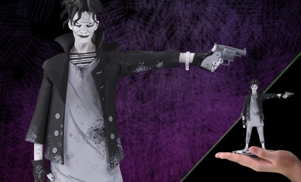 Joker Black & White Gerard Way Statue - Thumbnail