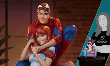 Sideshow Collectibles JSC Spider-Man and Mary Jane Maquette - Thumbnail