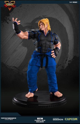 Ken Masters Player 2 Blue 1:4 Scale Statue Pop Culture Shock - Thumbnail