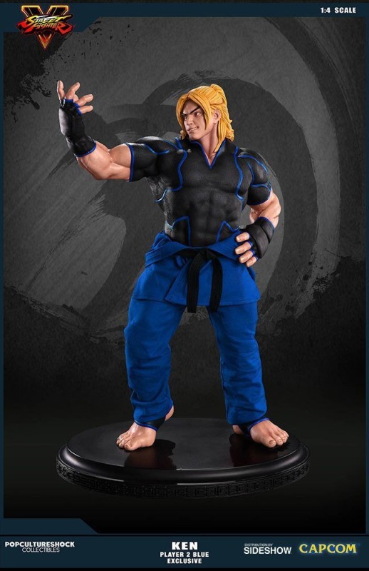 Ken Masters Player 2 Blue 1:4 Scale Statue Pop Culture Shock