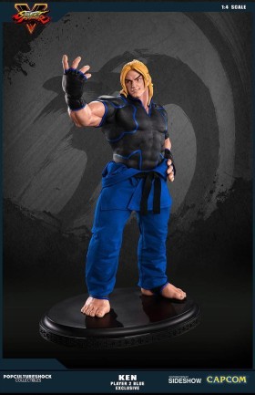 Ken Masters Player 2 Blue 1:4 Scale Statue Pop Culture Shock - Thumbnail