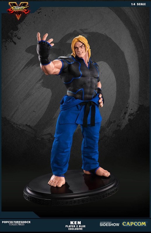 Ken Masters Player 2 Blue 1:4 Scale Statue Pop Culture Shock