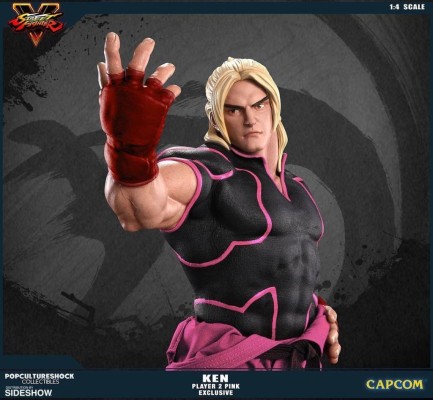 Ken Masters Player 2 Pink Statue 1:4 Scale - Thumbnail