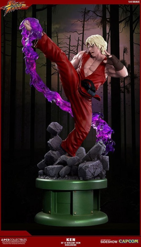 Ken Masters Violent Ken with Dragon Flame Statue Ultra 1:4 Scale