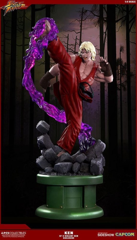 Ken Masters Violent Ken with Dragon Flame Statue Ultra 1:4 Scale