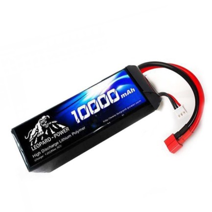 Leopard Power - Leopard Power 10000mAh 11.1V 3S 25C Lipo Batarya T Plug