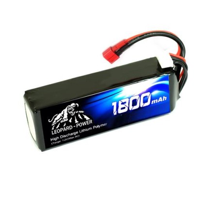 Leopard Power - Leopard Power 1800 mAh 11.1V 3S 30C Lipo Batarya T Plug