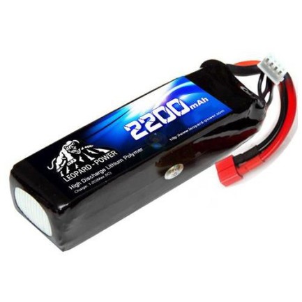 Leopard Power 2200 mAh 14.8V 4S 25C Lityum Polimer Lipo Batarya Pil T Plug - Thumbnail