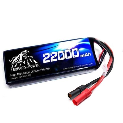 Leopard Power 22000mAh 14.8V 4S 25C UAV/Multirotor/Drone Şarjlı Li-Po Lityum Polimer Lipo Batarya Pil - Thumbnail