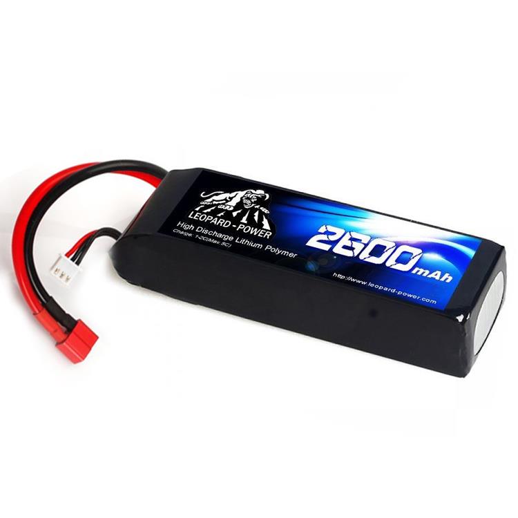 Leopard Power 2600 mAh 7.4V 2S 30C Şarjlı Li-Po Lityum Polimer Lipo Batarya Pil T Plug