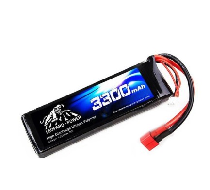 Leopard Power - Leopard Power 3300 mAh 11.1V 3S 30C Lipo Batarya Pil T Plug