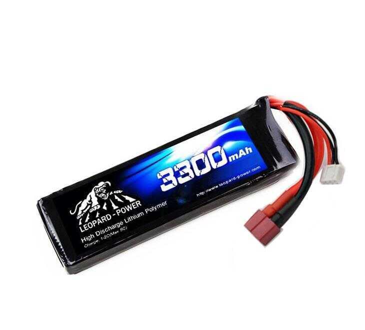 Leopard Power 3300 mAh 11.1V 3S 40C Şarjlı Li-Po Lityum Polimer Lipo Batarya Pil T Plug