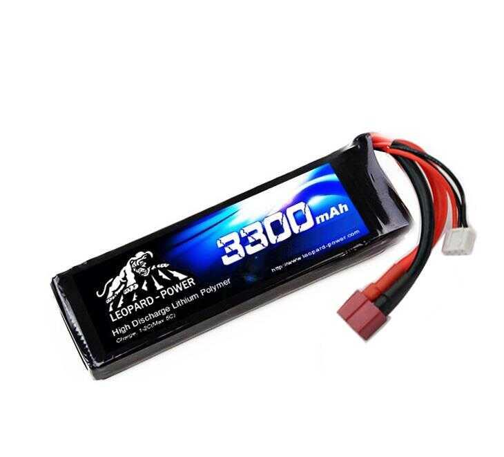 Leopard Power 3300 mAh 14.8V 4S 40C Şarjlı Li-Po Lityum Polimer Lipo Batarya Pil T Plug