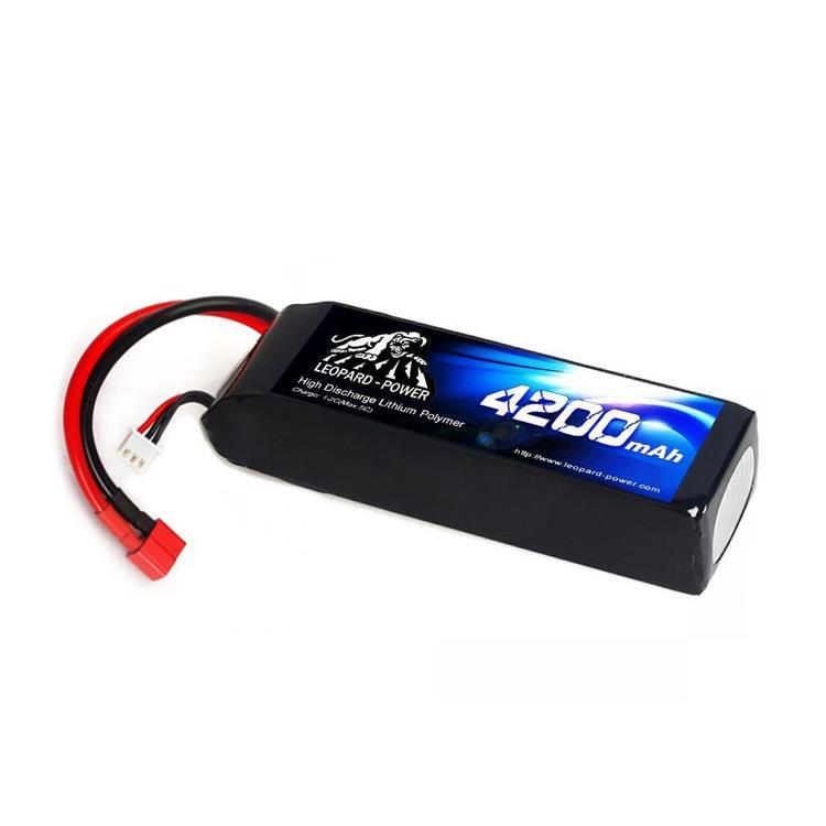 Leopard Power 4200 mAh 14.8V 4S 40C Şarjlı Li-Po Lityum Polimer Lipo Batarya Pil T Plug