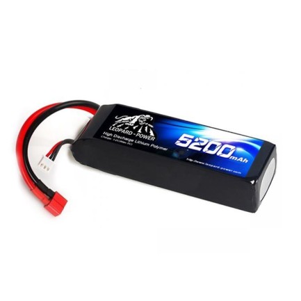 Leopard Power 5200 mAh 22.2V 6S 40C Şarjlı Li-Po Lityum Polimer Lipo Batarya Pil T Plug - Thumbnail