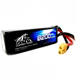 Leopard Power - Leopard Power 6200 mAh 11,1V 2S 50C Lipo Batarya