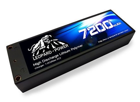 Leopard Power 7200 mAh 11.1V 3S 2P 40C Hard Case Lityum Polimer Lipo Batarya Pil