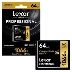 LEXAR - Lexar Compact Flash 64GB 1066x Professional