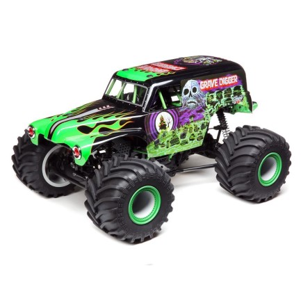 Losi LMT 4WD Solid Axle Off-Road Kullanıma Hazır Elektrikli Rc Model Araba Grave Digger - Thumbnail