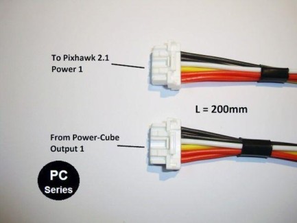 Mauch 060 Power Cube / Pixhawk 2.1 Cable / 2x Click-Mate-6P 20CM - Thumbnail