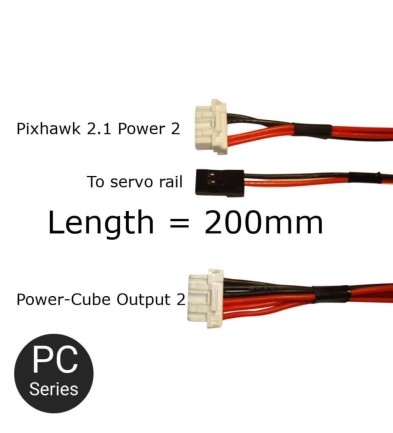 Mauch 061 Power Cube / Pixhawk 2.1 Backup / 2x C-M-6P + 1x JR 20CM - Thumbnail