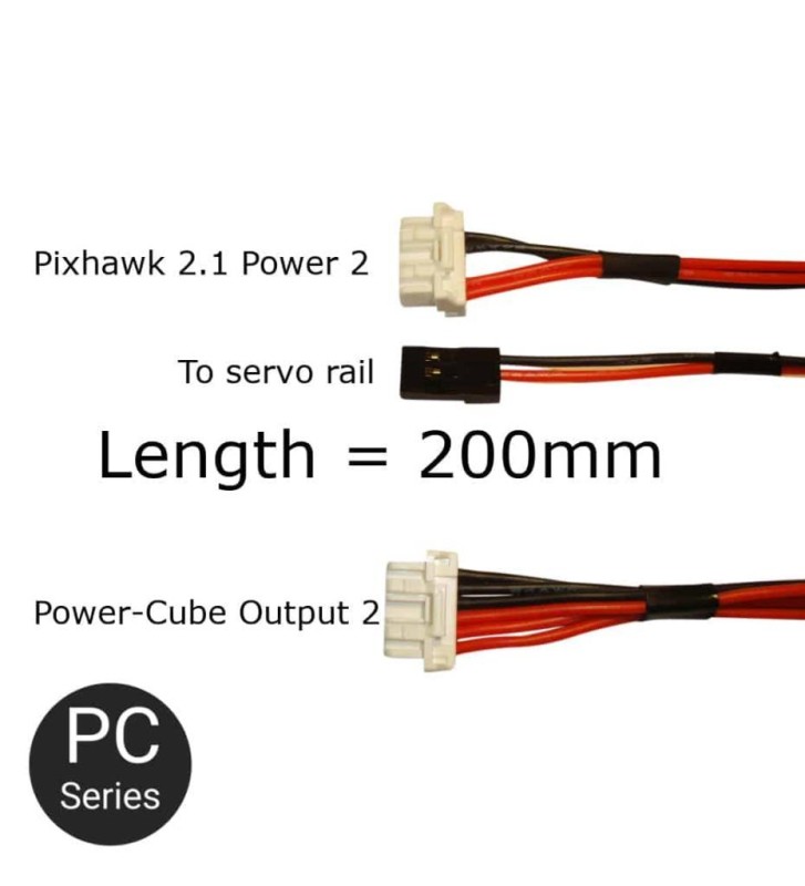 Mauch 061 Power Cube / Pixhawk 2.1 Backup / 2x C-M-6P + 1x JR 20CM