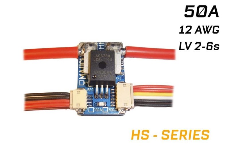 Mauch 071 HS-050-LV 50A 6S Sensör Board / 2x 10cm 12AWG