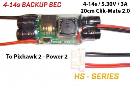 Mauch - Mauch 085 4-14S HYB-BEC for Pixhawk 2.1 / Click-Mate 2.0-6P