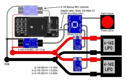 Mauch 085 4-14S HYB-BEC for Pixhawk 2.1 / Click-Mate 2.0-6P - Thumbnail