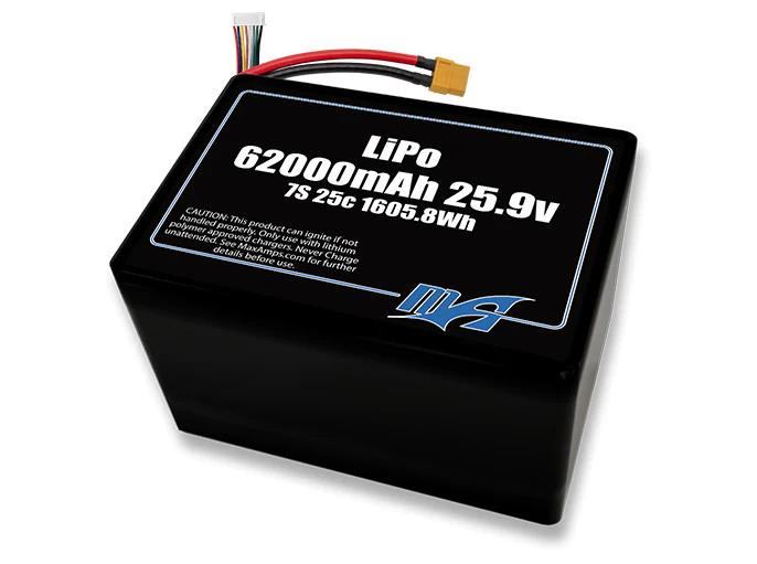 MaxAmps 62000 mAh 7S 2P 25C 25.9v Lityum Polimer LiPo Batarya Pil