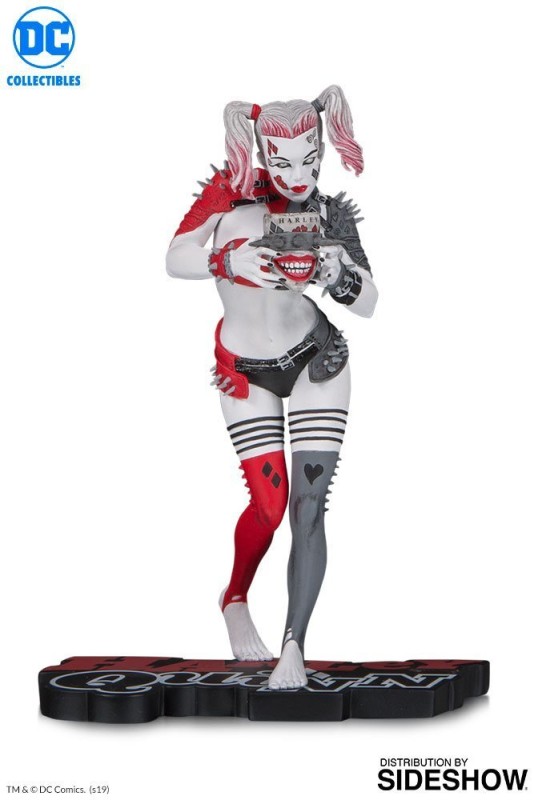 Metal Harley Quinn Statue Red, White & Black by Greg Horn