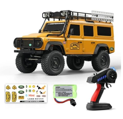 MN Model - MN Model MN111 1/18 Land Rover Defender 110 4WD RC Crawler Uzaktan Kumandalı Araba Sarı