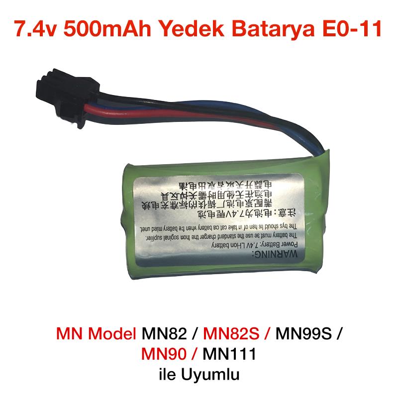 MN Model MN82/MN82S/MN99S/MN90/MN111 RC Uzaktan Kumandalı Araba İçin 7.4v 500mAh Yedek Batarya Pil E0-11