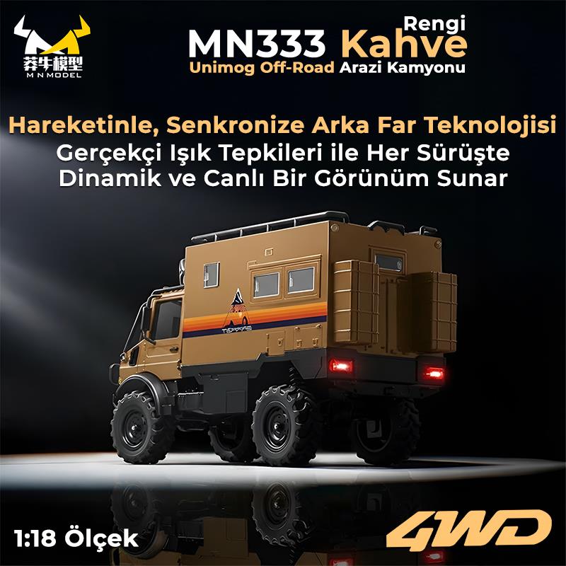 MN Model MN333 Offroad RC Crawler Uzaktan Kumandalı Araba Kahverengi
