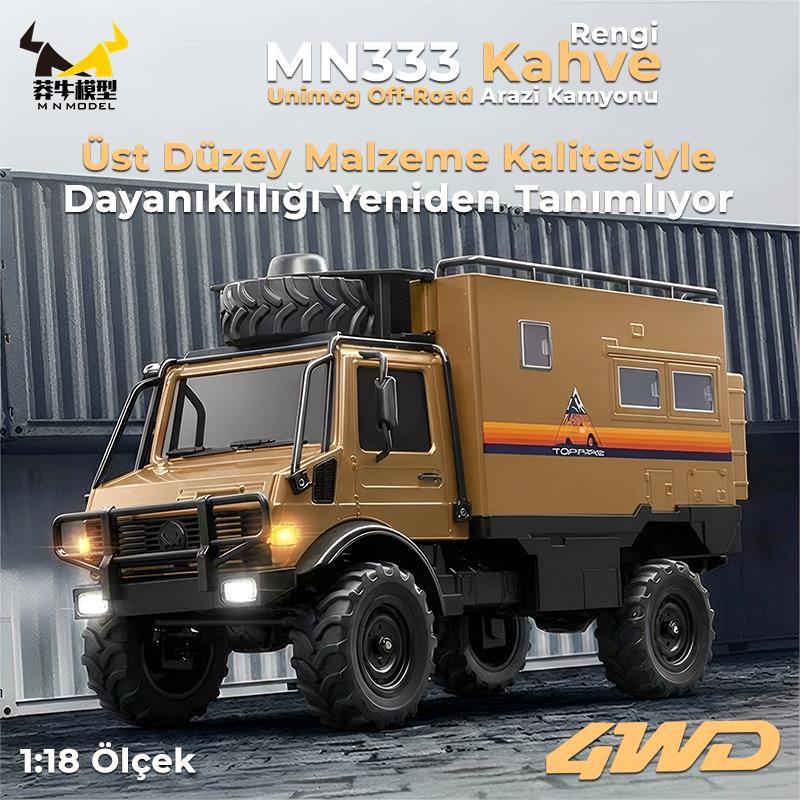 MN Model MN333 Offroad RC Crawler Uzaktan Kumandalı Araba Kahverengi