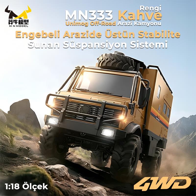 MN Model MN333 Offroad RC Crawler Uzaktan Kumandalı Araba Kahverengi