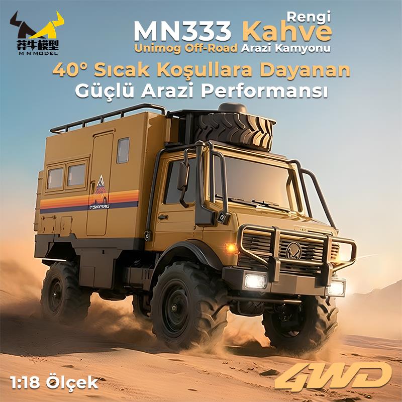 MN Model MN333 Offroad RC Crawler Uzaktan Kumandalı Araba Kahverengi