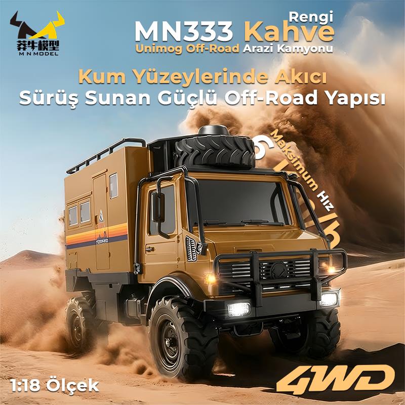 MN Model MN333 Offroad RC Crawler Uzaktan Kumandalı Araba Kahverengi