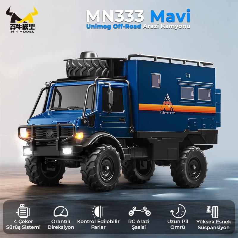 MN Model MN333 Offroad RC Crawler Uzaktan Kumandalı Araba Mavi
