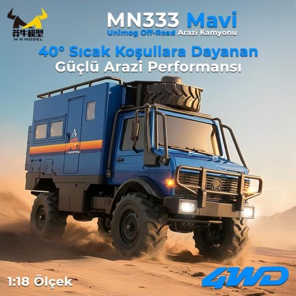MN Model MN333 Offroad RC Crawler Uzaktan Kumandalı Araba Mavi - Thumbnail