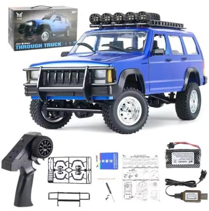 MN Model - MN Model MN78 1/12 Jeep Cherokee 4WD RC Uzaktan Kumandalı Araba Mavi (ÖN SİPARİŞ - 15AĞUSTOS)