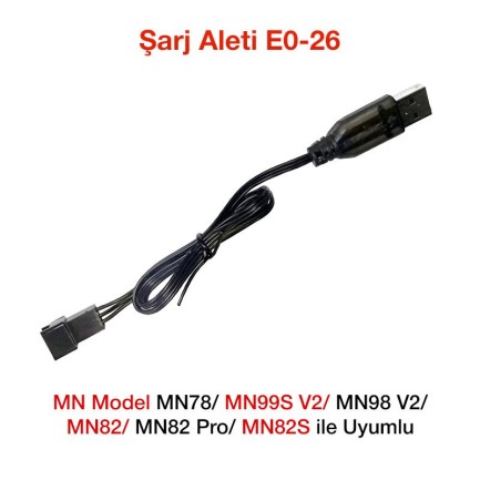 MN Model - MN Model MN78/MN99S V2/MN98 V2/MN82/MN82 Pro/MN82S İçin Şarj Aleti E0-26