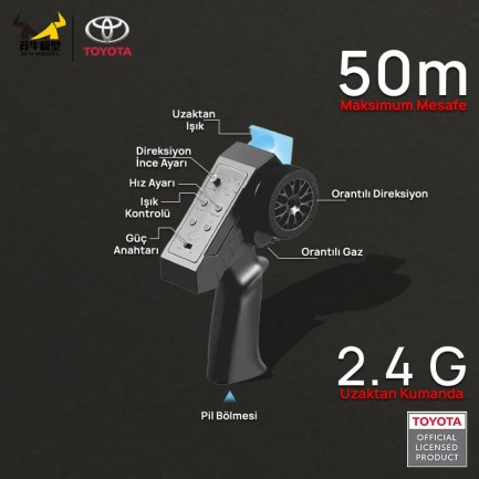 MN Model MN82 1/12 Toyota Land Cruiser LC79 4WD RC Model Crawler Offroad Uzaktan Kumandalı Araba Truck RTR Lisanslı Kırmızı+Dahili Işık Seti MN-82 - Thumbnail