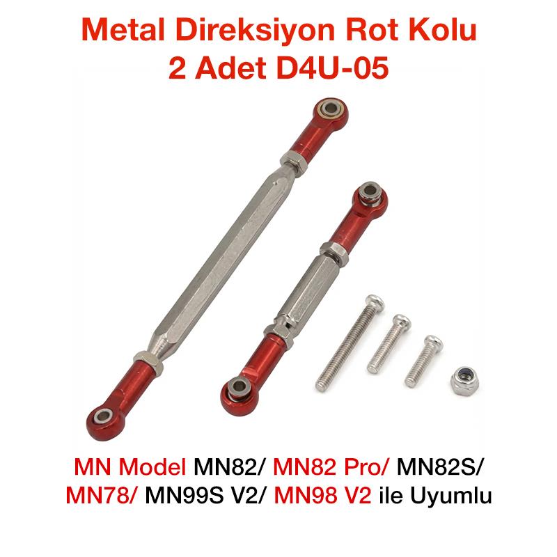 MN Model MN82/MN82 Pro/MN82S/MN78/MN99S V2/MN98 V2 İçin Metal Direksiyon Rot Kolu 2 Adet D4U-05