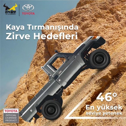 MN Model MN82 Pro 1/12 Toyota Land Cruiser LC79 4WD RC Model Crawler Offroad Truck Uzaktan Kumandalı Araba RTR Lisanslı Gümüş+Dahili Işık Seti MN-82 - Thumbnail